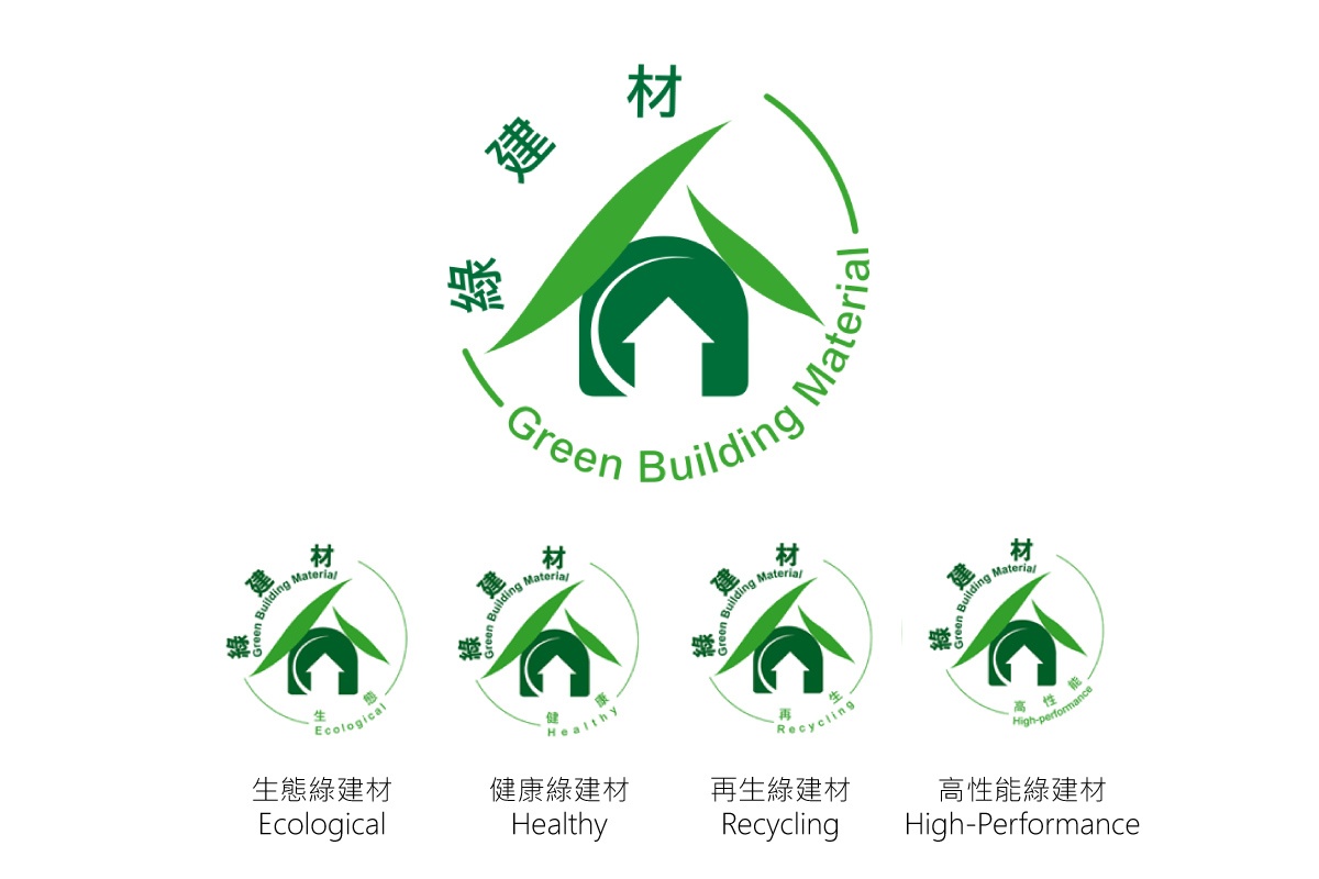 台灣綠建材定義、標章規範分為4大類