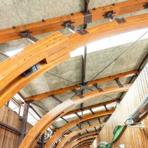 Diacrete鑽泥板案例-台東池上車站：木構造設計搭配鑽泥板天花板
