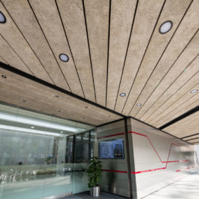 05-台北三菱電梯總部大樓廊道-鑽泥板暗架天花板案例